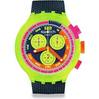 Swatch NEON TO THE MAX Black and Neon Unisex Watch SB06J100