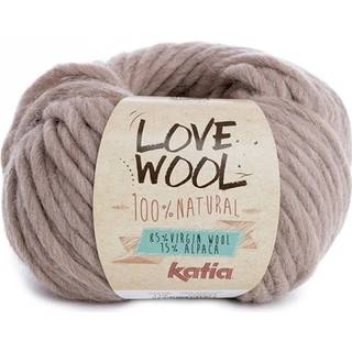 Katia Love Wool 119 Beige Indhold:85% uld, 15% alpaca Vægt/længde: 100 g = ca. 50 meter Anbefalede pinde: 12-15 mm Strikkefasthed: 10 x 10 cm = 7 m x 9 p Vask:Håndvask / Tåler ikke tørretumbling.