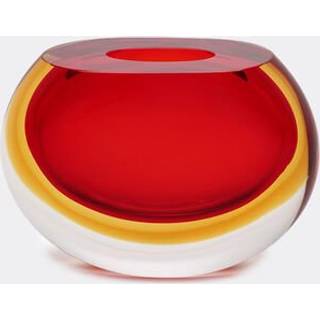 Gardeco Vases - 'Vase 92', mini, red and amber in RED Glass