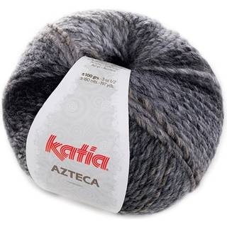 Katia Azteca 56 Brun-sort-beige-mørkebrun Indhold: 53% uld, 47% akryl Vægt/længde:100 g = 180 meter Anbefalede pinde: 5-5.5mm Strikkefasthed:10 cm x 10 cm = 17 m x 23 r Vask: Finvask 30º / Tåler ikke tørretumbling.