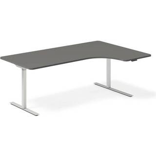 Hæve-sænkebord DNA, Antracit 2000x1200 mm Højre 2-ben/Alugrå