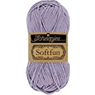 Scheepjes Softfun 2619 Periwinkle Indhold: 60% Bomuld / 40% Akryl Vægt/længde: 50 gram = ca. 140 meter Anbefalede pinde: 3.50-4.00 mm Strikkefasthed: 10 cm = 21 x 30 m Maskinvask / Skåneprogram max 30°C.