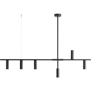 Hængelampe Trevo 6 All Black, metal, sort, GU10