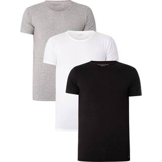 Tommy Hilfiger Rundhals stræk t-shirt 3-pak - Sort - Str. M - Modish.dk