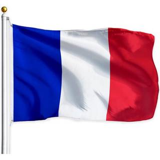 G128 Frankrig French Flag | 3x5 ft | LiteWeave -serien Trykt 100D Polyester | Land flag levende farver messing grommets