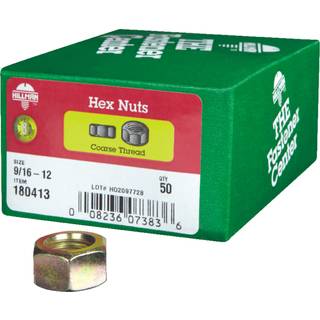 NUT HEX GR8 9/16-12 BX50 (PAKK p? 1)