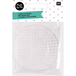 Bügelperlen Legeplatten klein 2 Stück - Transparent