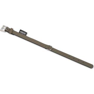 Læderhalsbånd SOUTH - M-L: 52 cm (41-49 cm) - 25/28 mm - Grå