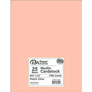 CDSTK MUSLIN 8.5X11 74LB 25pc PK PEACH GLOW
