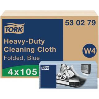 Tork W4 Industriaftørring 1-lags 41,5x35,5cm 10,8cm 530279 blå