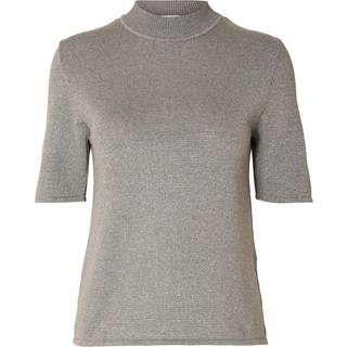 Lura Strikbluse, Medium Grey Melange, XS