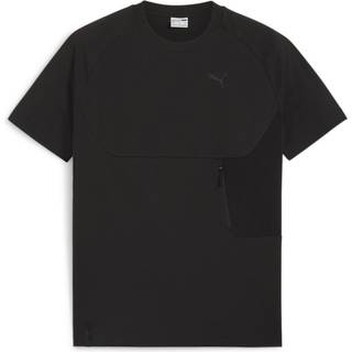 Puma Tech Pocket T-Shirt Schwarz F01 624379-01 Størrelse M