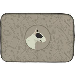 """" Caroline's Treasures CK2174DDM Sort og White Bull Terrier Kitchen Dish-Drying-Mats 14x21 Multicolor """"