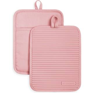 Kitchenaid ribbed blød silikone pot indehaver sæt tørret rose 7 """" x9 """"