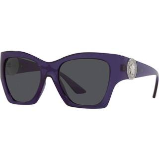Versace Kvinde VE4452 541987 Solbriller Injiceret Violet Grå Geometrisk Normal