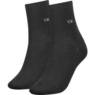 Calvin Klein 2-pak Women Short Roll Top Sock - Black - One Size