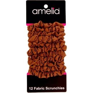 Amelia Beauty Brown Jersey Scrunchies 2,25in diameter blid på hår stærk holder ingen hængende ingen buler eller folder. 12 pakke