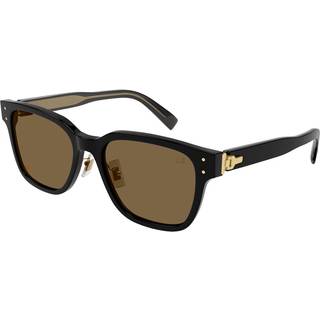 Dunhill Mand DU0045SA 001 Solbriller Sort Brun Firkantet