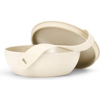 W&P Porter Plastic Bowl Lunch Container m/ beskyttende ikke-skridsikker udvendig fl?de 1 liter | L?g og snap-tight silikonestrop | Food Storage B