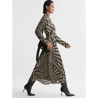 Reiss Kate Dogtooth Midi KjoleEU 42 (UK 14)