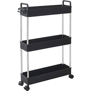 Solejazz slank opbevaringsvogn 3 niveau mobil hylder enhed rullende v?rkt?jskurv glide ud arrang?r til k?kken badev?relse vaskeri smalle steder s