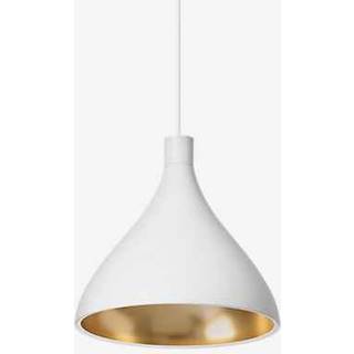 Pablo Designs Swell Pendel 30 Cm / Messing - Pendler Stål Hvid - SWEL-MED-WHT-BRA-EU