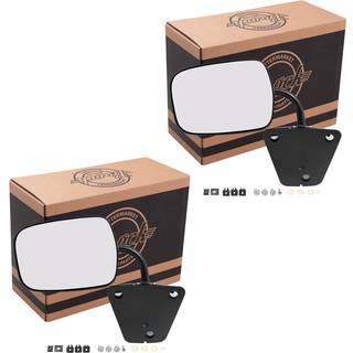 Brock Replacement Driver og Passagers Side Steel Black Low Mount Manual Mirror Set kompatibel med 73-91 GM lastbil