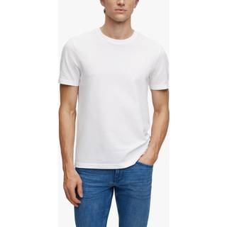 T-shirt i bomuldsblanding med jacquardboblestruktur