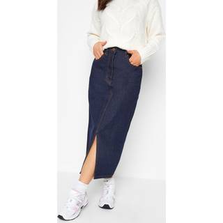 PixieGirl Petite PixieGirl Petite Blue Denim 100% Cotton Midi Skirt