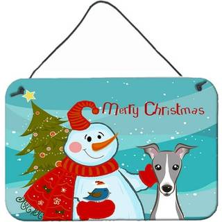 """" Caroline's Treasures Snowman med italiensk Greyhound Wall eller Door Hanging Prints BB1856DS812 8HX12W """"