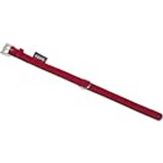 Læderhalsbånd SOUTH - M-L: 52 cm (41-49 cm) - 25/28 mm - Rød