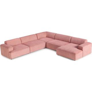 Riflet fløjl-hjørnesofa Melva