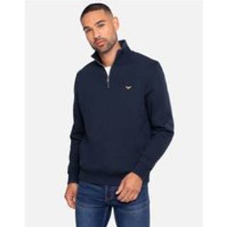 Threadbare Threadbare Navy Quarter Zip Neck Sweatshirt