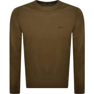 BOSS Orange Herren Pullover grün unifarben