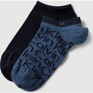 Calvin Klein 2-pak All Over Print Sneaker Sock - denim blue - Str 39/42
