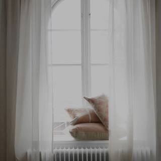 Mimou Grace Gardin Enkelt Bredde 140x290 Cm Naturligt - Gardinlængder Polyester Natural - WID2308