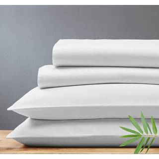 Californiens design den Rayon fra bambusplader Cal King Luxury Cooling Sheets White Sheets til Californiens king size seng med dyb lomme monteret