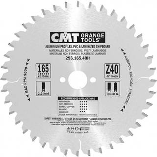 CMT Klinge 165x2,2x20 Z40 NE NEG - 296.165.40H