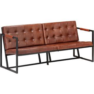 3-personers sofa ægte gedeskind brun