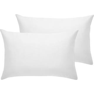 Californien design den standard queen size pillowcases - 100% bomuldssæt med 2 bløde og køle sateen vævetager til og puder lyse hvide