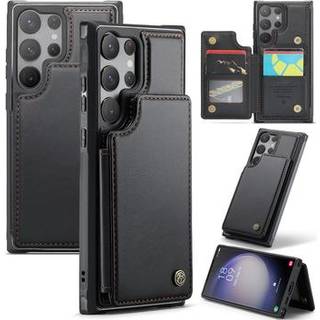 Samsung Galaxy S23 Ultra 5G Caseme C22-etui RFID-kortpung - Sort