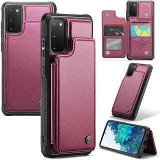 Samsung Galaxy S20 FE 5G/S20 FE 2022 Caseme C22-etui RFID-kortpung - Rød