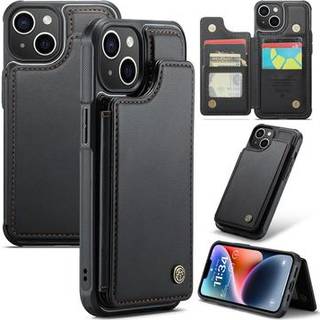 iPhone 14 Plus Caseme C22-etui RFID-kortpung - Sort