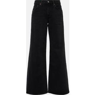Agolde Clara low-rise wide-leg jeans - black - XL