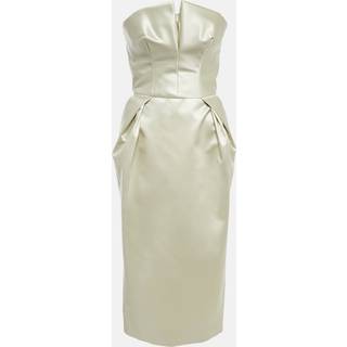 Maison Margiela Satin midi dress - green - XXS