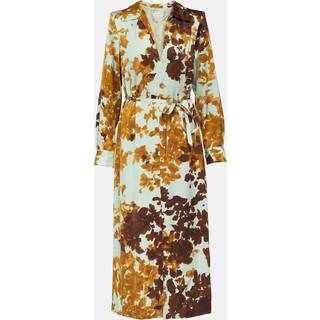 Dries Van Noten Dellas printed satin midi dress - multicoloured - XS