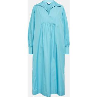 Max Mara Nupar cotton poplin midi dress - blue - L