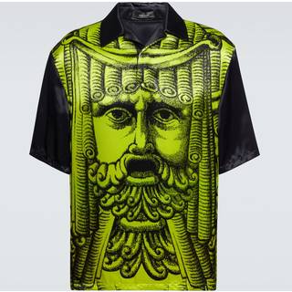 Versace Printed satin bowling shirt - multicoloured - EU 39