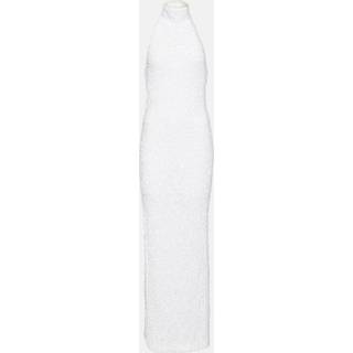 Rotate Bridal Kasia sequined maxi dress - white - L