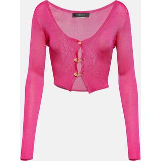 Versace Safety Pin cropped cardigan - pink - XS